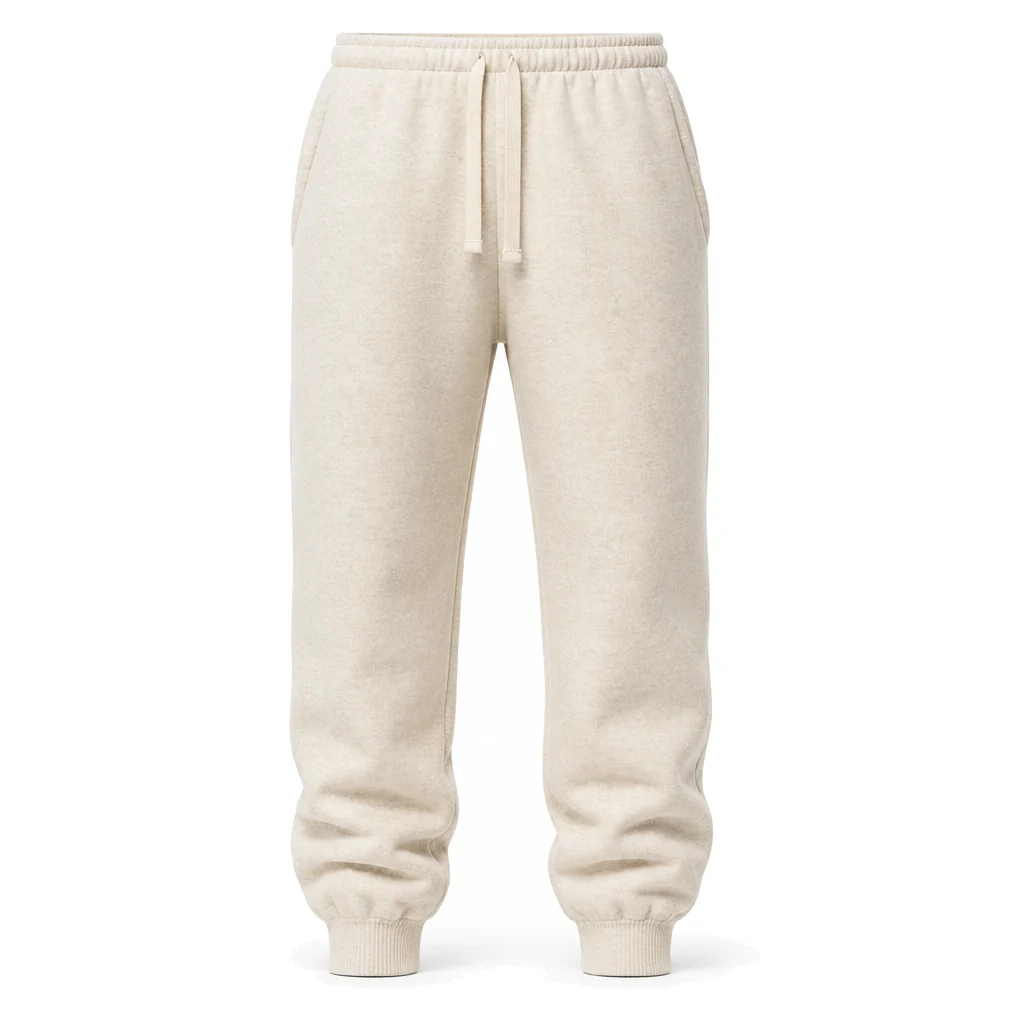 The Heavy Sweatpant in oat, front view