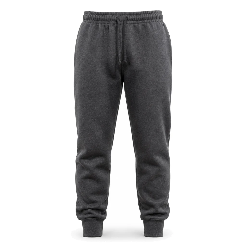 The Tapered Sweatpant in charcoal, front view